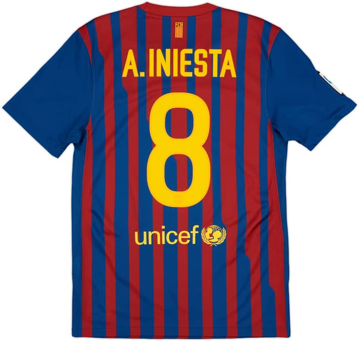 2011-12 Barcelona Home Shirt A.Iniesta #8 - 8/10 - (S)