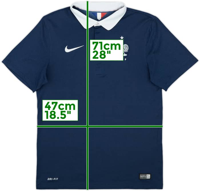 2014-15 France Home Shirt - 8/10 - (S)
