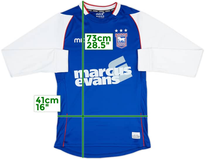 2013-14 Ipswich Town Home L/S Shirt - 7/10 - (S)
