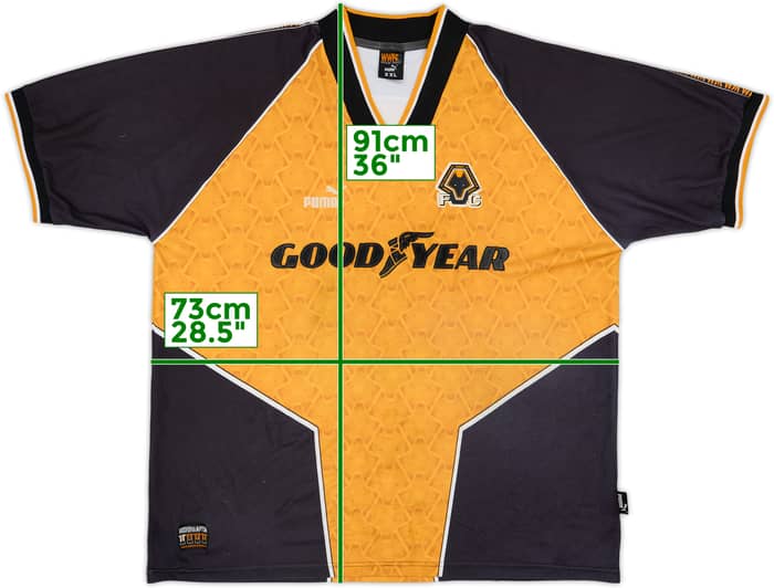 1996-98 Wolves Home Shirt - 7/10 - (XXL)