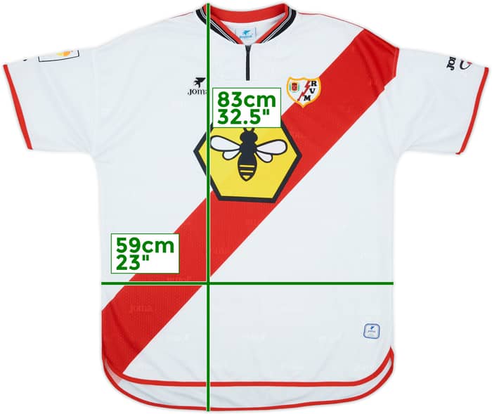 2000-01 Rayo Vallecano Home Shirt - 9/10 - (XXL)