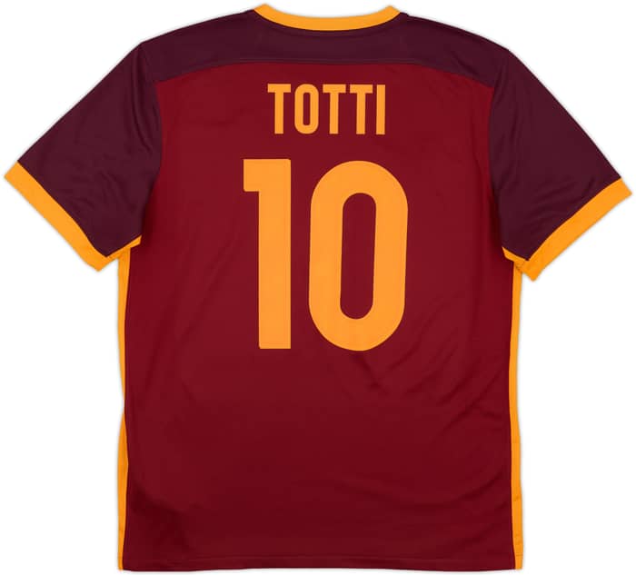 2015-16 Roma Home Shirt Totti #10 - 10/10 - (L)