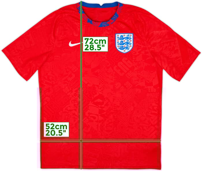 2020-22 England Nike Pre-Match Training Shirt - 8/10 - (L)