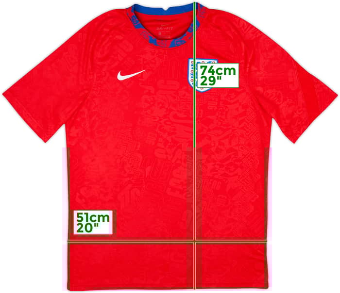 2020-22 England Nike Pre-Match Training Shirt - 9/10 - (L)