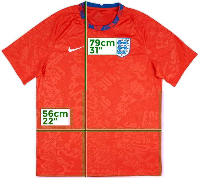 2020-21 England Nike Training Shirt - 8/10 - (XL)