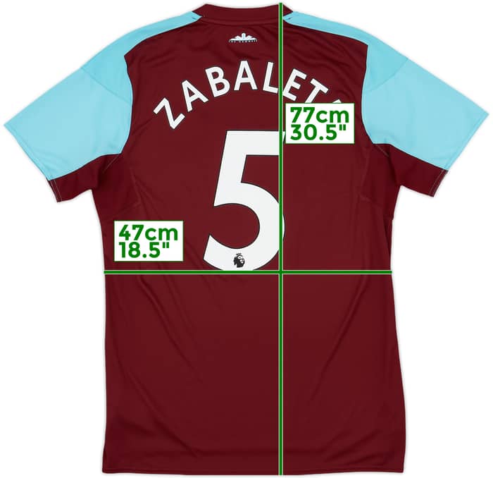 2017-18 West Ham Home Shirt Zabaleta #5 - 7/10 - (L)