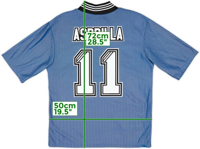1996-97 Newcastle Away Shirt Asprilla #11 - 9/10 - (M)