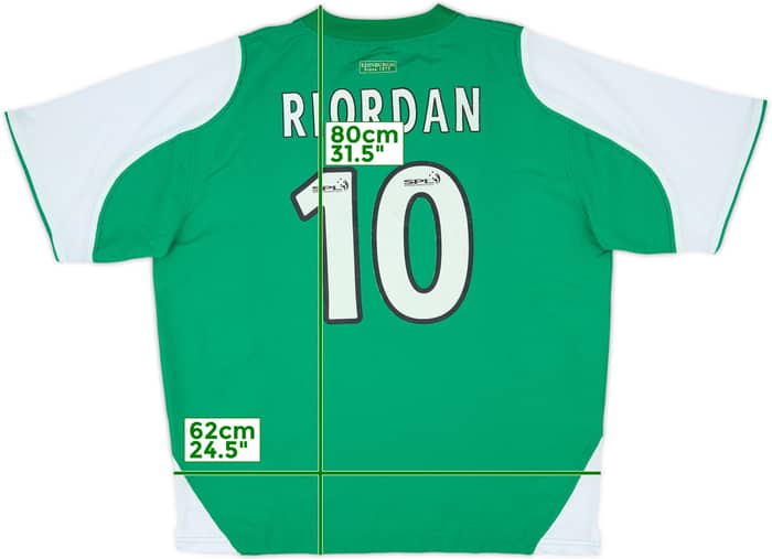 2004-05 Hibernian Home Shirt Riordan #10 - 5/10 - (3XL)