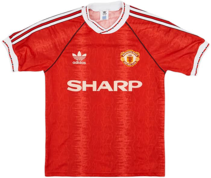1990-92 Manchester United Home Shirt - 7/10 - (S)