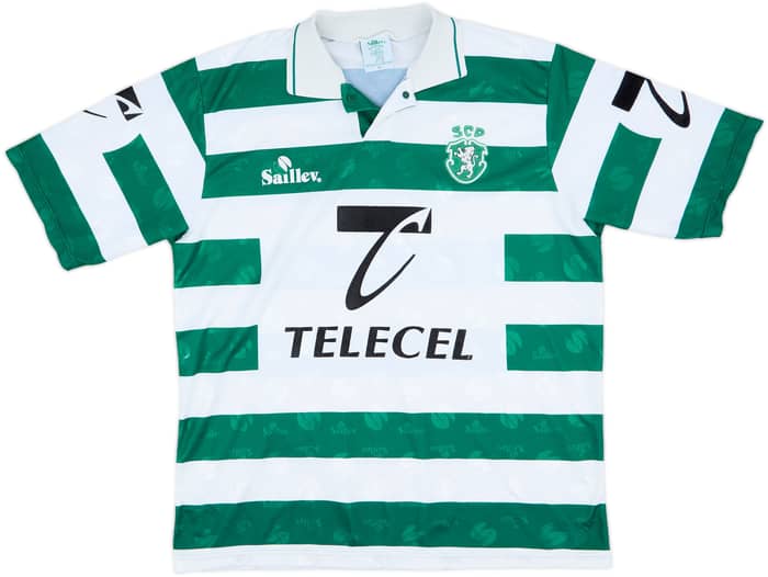 1995-96 Sporting CP Saillev Home Shirt - 6/10 - (XL)