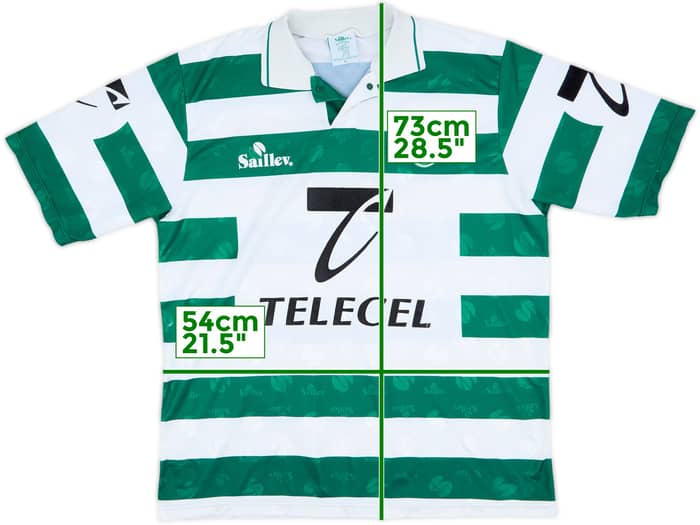 1995-96 Sporting CP Saillev Home Shirt - 6/10 - (XL)