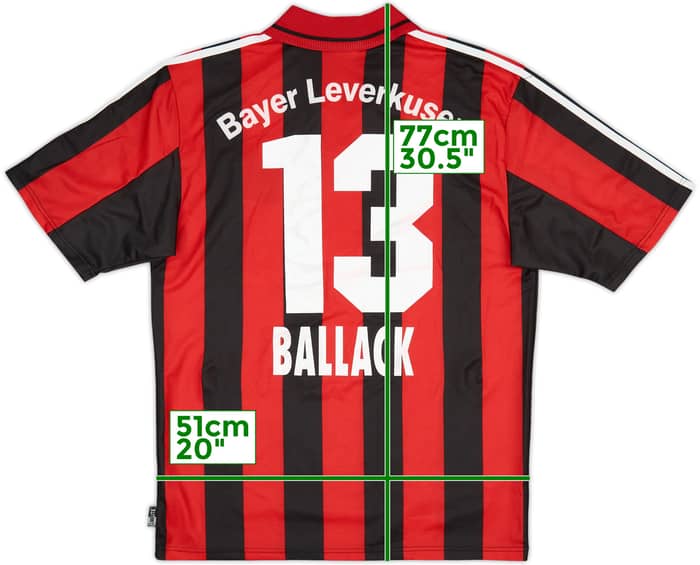 2000-01 Bayer Leverkusen Home Shirt Ballack #13 - 6/10 - (M)