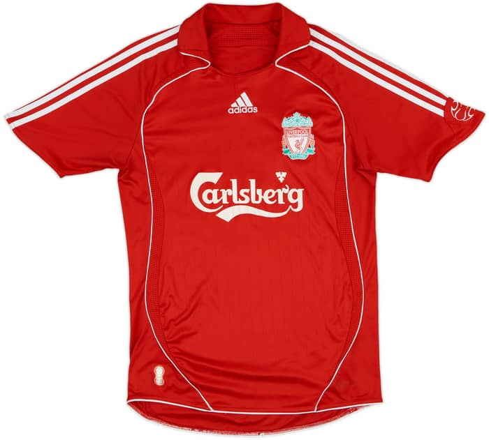 2006-08 Liverpool Home Shirt Gerrard #8 - 6/10 - (XL.Boys)