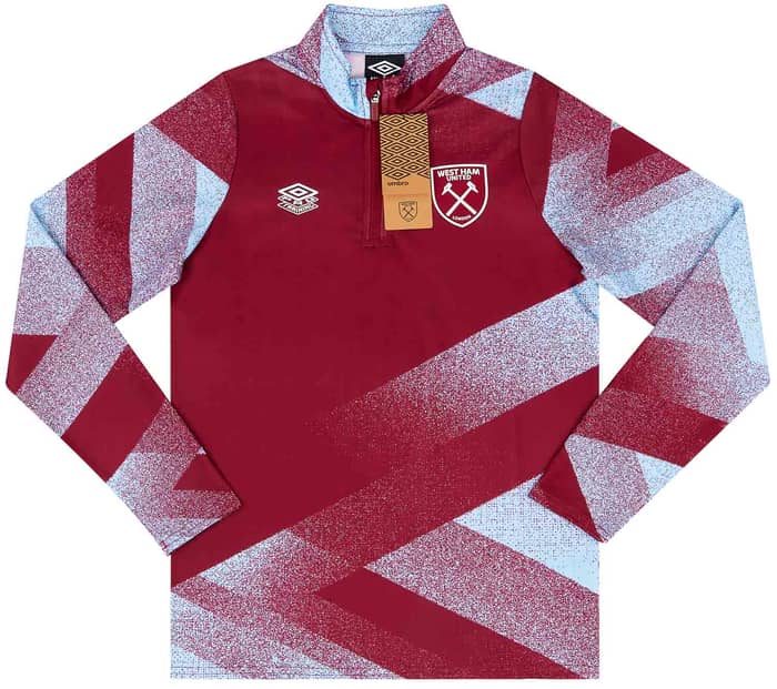 2021-22 West Ham Umbro 1/4 Zip Warm-Up Top (KIDS)