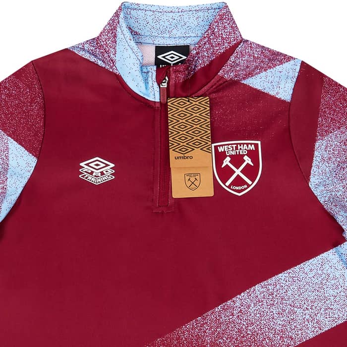 2021-22 West Ham Umbro 1/4 Zip Warm-Up Top (KIDS)