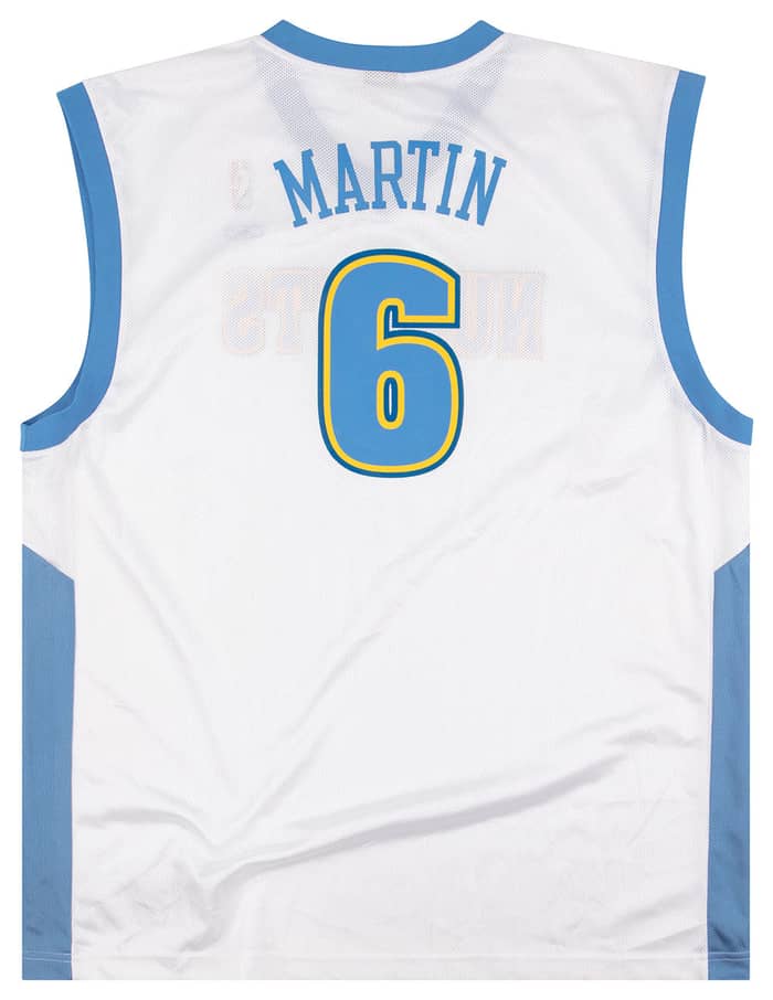 2004-06 Denver Nuggets Martin #6 Reebok Jersey (Home) L
