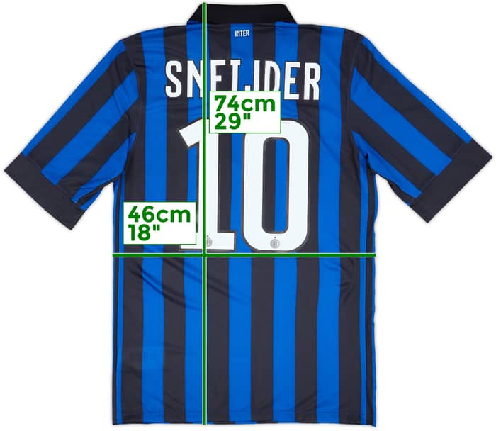 2011-12 Inter Milan Home Shirt Sneijder #10 - 6/10 - (S)