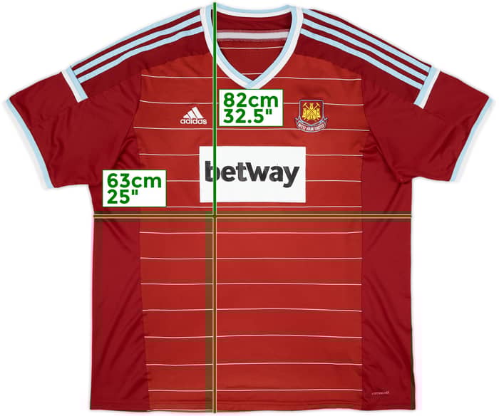 2014-15 West Ham Home Shirt Noble #16 - 5/10 - (XXL)