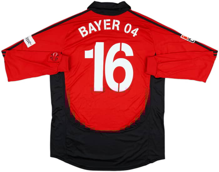 2007-08 Bayer Leverkusen Match Issue Home L/S Shirt #16