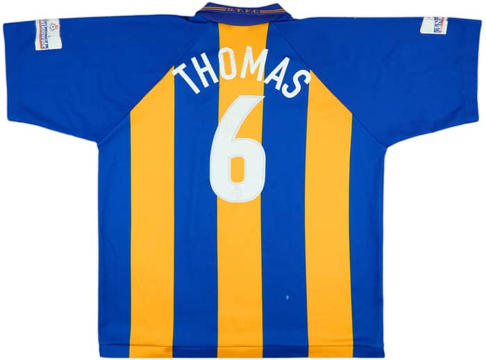 2000-01 Shrewsbury Town Match Issue Home Shirt Thomas #6