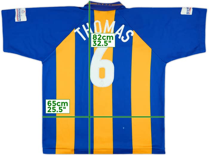 2000-01 Shrewsbury Town Match Issue Home Shirt Thomas #6