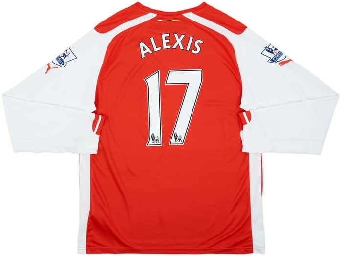 2014-15 Arsenal Home L/S Shirt Alexis #17 - 7/10 - (L)