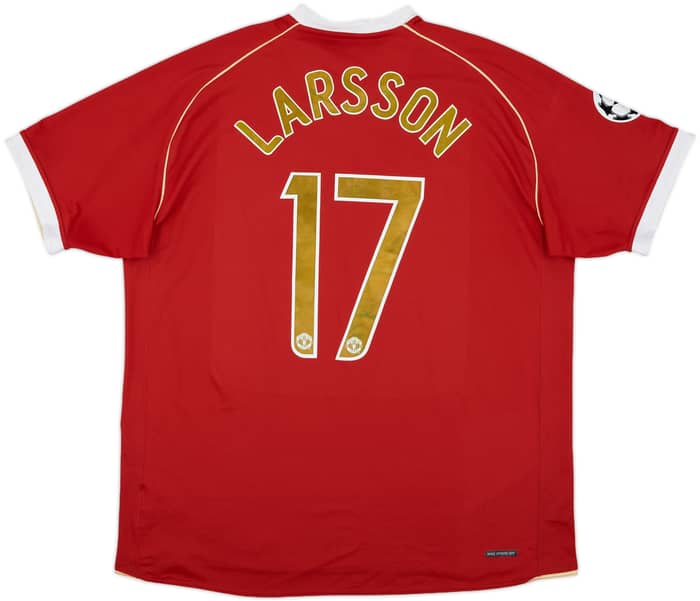 2006-07 Manchester United Home Shirt Larsson #17 - 5/10 - (XXL)