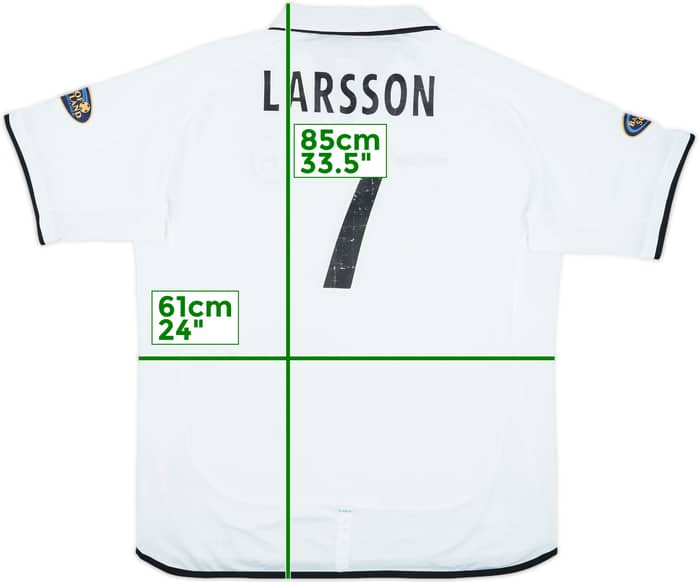2001-02 Celtic Away Shirt Larsson #7 - 6/10 - (XXL)