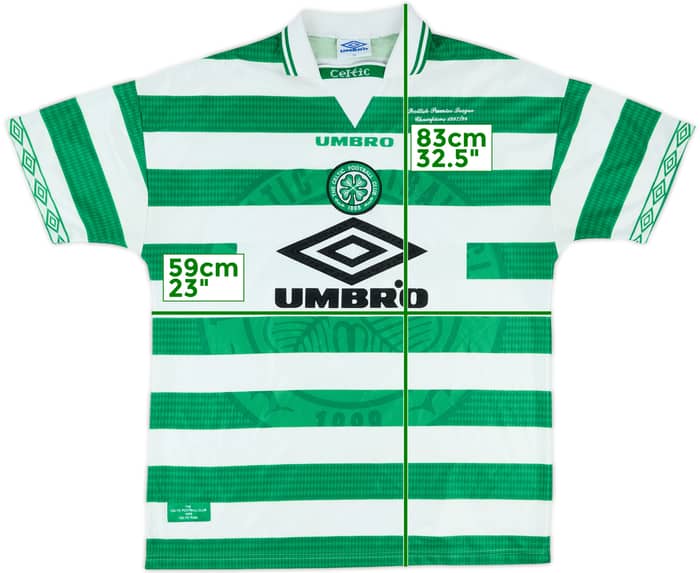1997-99 Celtic Home Shirt - 8/10 - (XL)