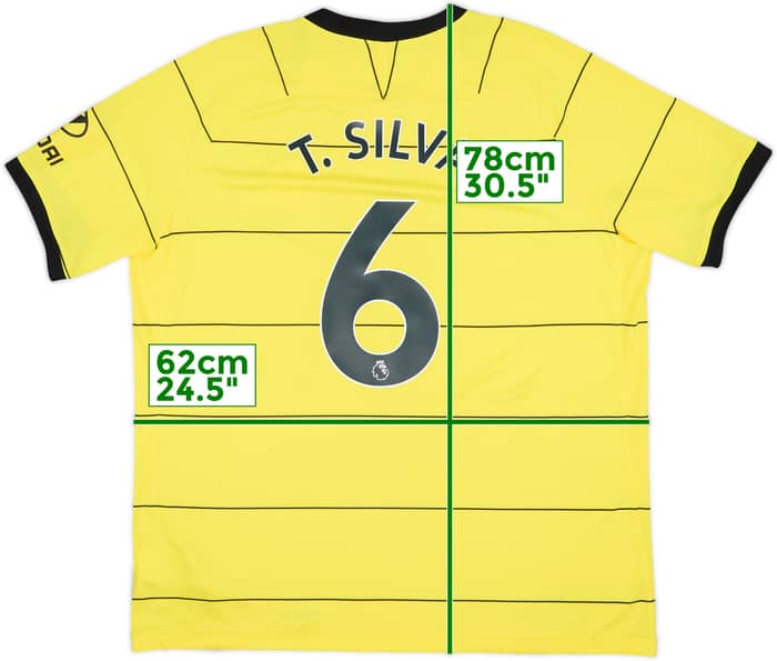 2021-22 Chelsea Away Shirt T.Silva #6 - 8/10 - (XXL)