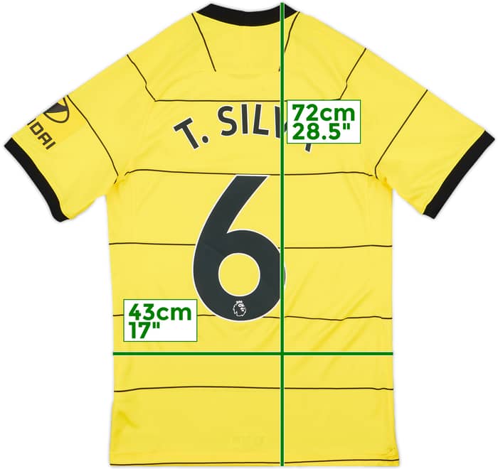 2021-22 Chelsea Away Shirt T.Silva #6 - 8/10 - (XS)