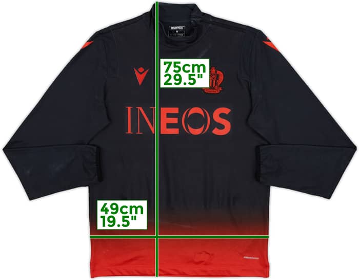 2020-21 OGC Nice Macron 1/4 Zip Drill Top - 6/10 - (M)
