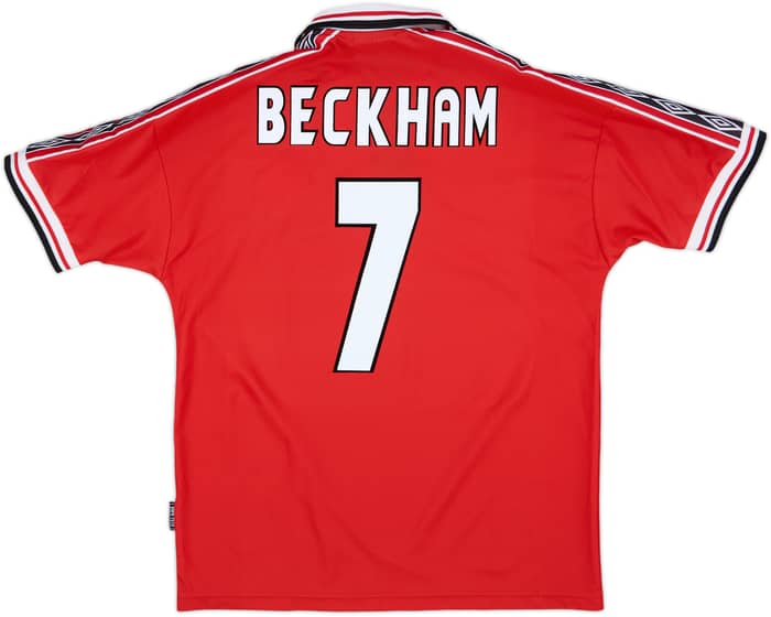 1998-00 Manchester United Home Shirt Beckham #7 - 9/10 - (L)