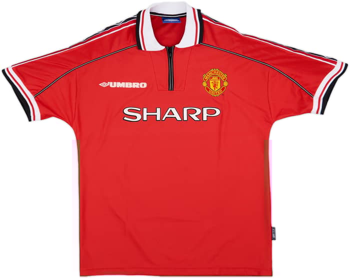1998-00 Manchester United Home Shirt Beckham #7 - 9/10 - (L)