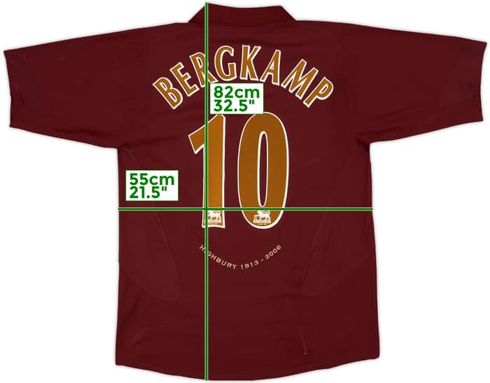2005-06 Arsenal Home Shirt Bergkamp #10 - 7/10 - (L)