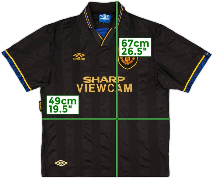 1993-95 Manchester United Away Shirt - 5/10 - (XL)