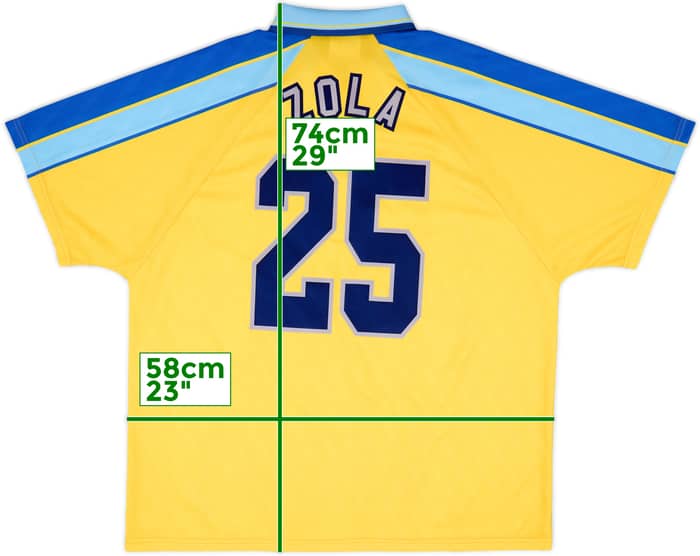 1996-97 Chelsea Away Shirt Zola #25 - 8/10 - (XXL)