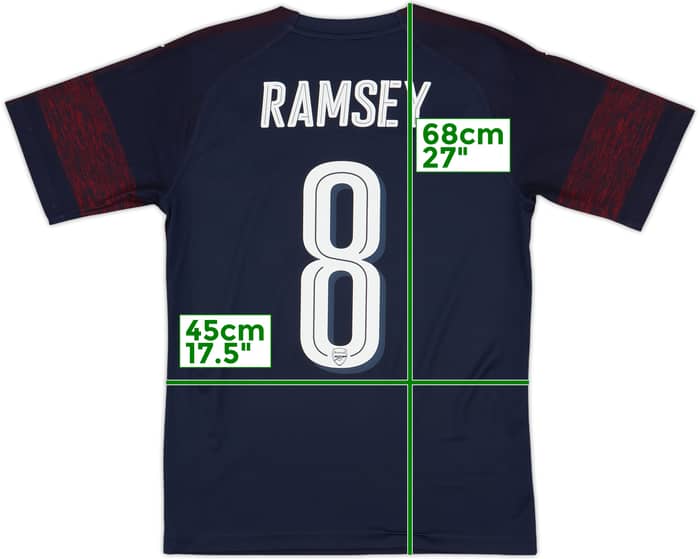 2018-19 Arsenal Away Shirt Ramsey #8 - 7/10 - (S)