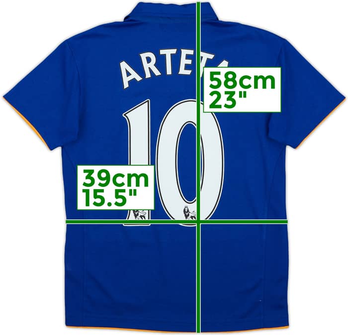 2011-12 Everton Home Shirt Arteta #10 - 8/10 - (M.Boys)