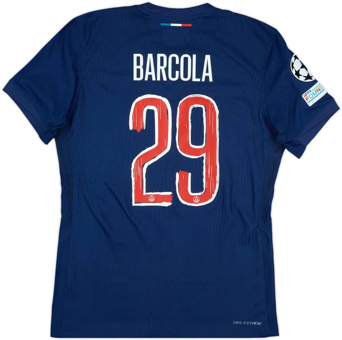 2024-25 Paris Saint-Germain Match Issue Champions League Home Shirt Barcola #29