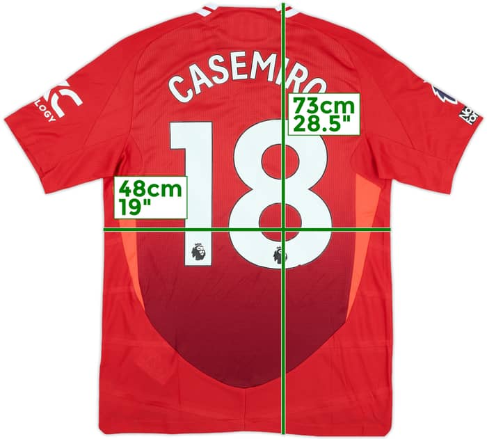 2024-25 Manchester United Match Issue Home Shirt Casemiro #18