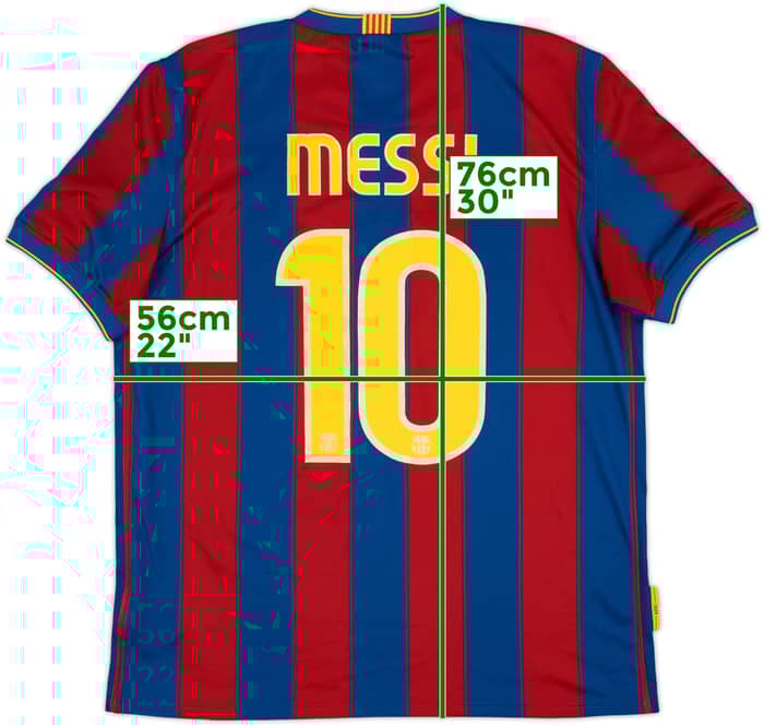2009-10 Barcelona Home Shirt Messi #10 - 7/10 - (L)