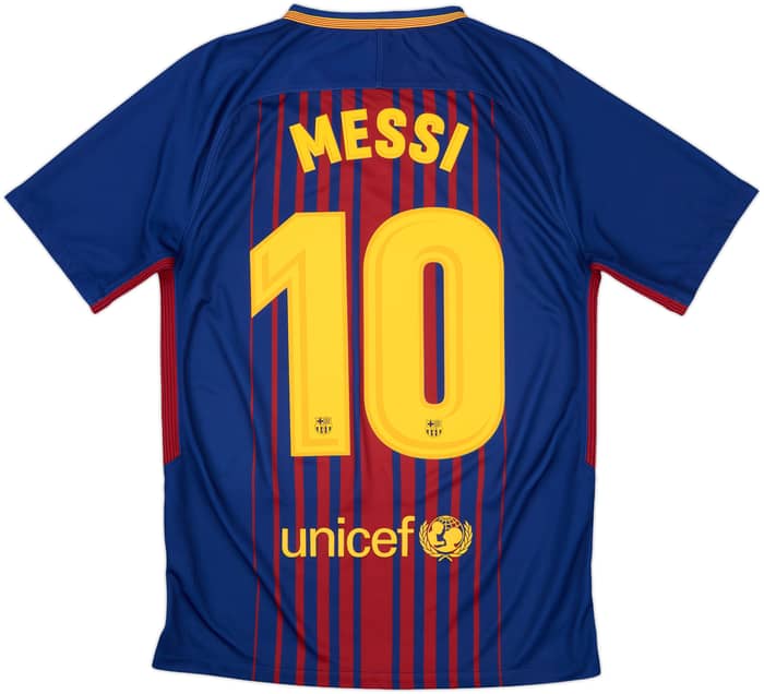 2017-18 Barcelona Home Shirt Messi #10 - 9/10 - (S)