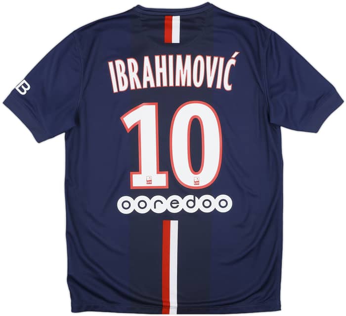 2014-15 Paris Saint-Germain Home Shirt Ibrahimovic #10 - 8/10 - (M)