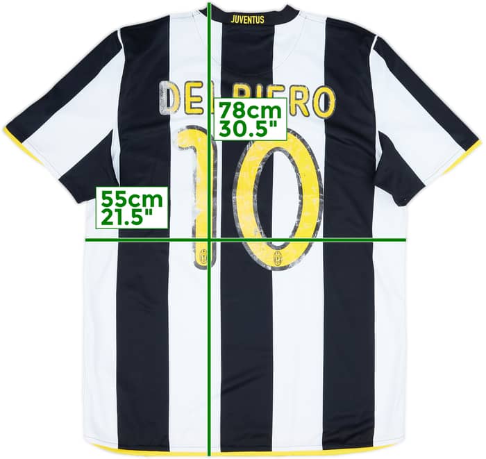 2008-09 Juventus Home Shirt Del Piero #10 - 4/10 - (L)