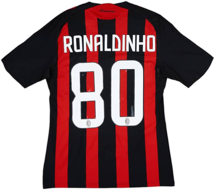2008-09 AC Milan Home Shirt Ronaldinho #80 - 6/10 - (S)