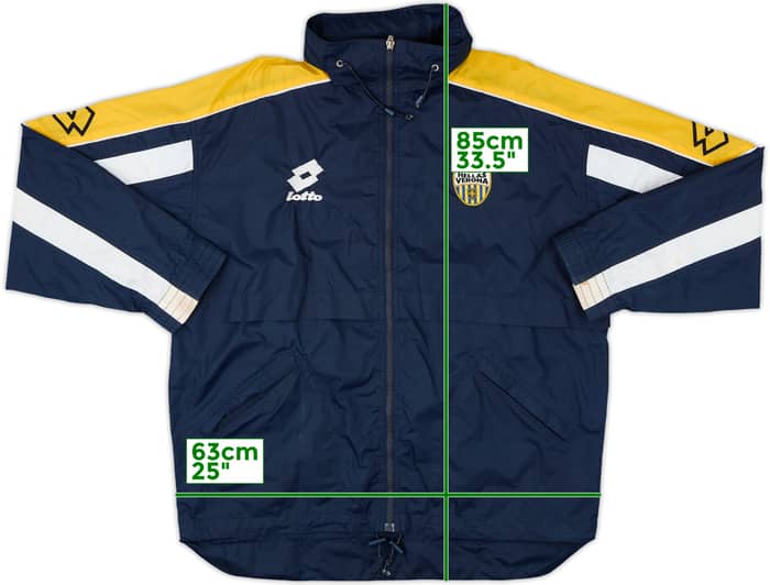 2001-02 Hellas Verona Lotto Hooded Rain Jacket - 7/10 - (L)