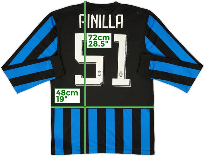 2014-15 Atalanta Home L/S Shirt Pinilla #51 - 5/10 - (M)