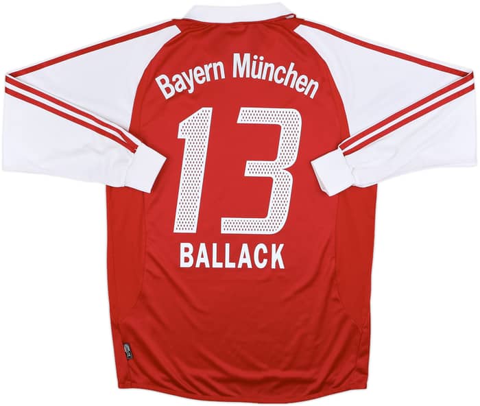 2003-04 Bayern Munich Home L/S Shirt Ballack #13 - 7/10 - (M)