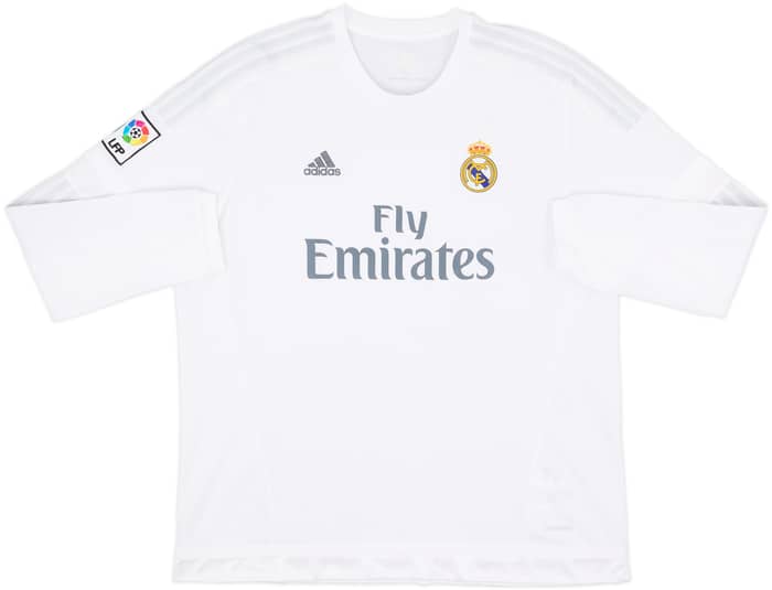 2015-16 Real Madrid Home L/S Shirt Bale #11 - 8/10 - (XXL)